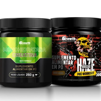 Kit Creatina Monohidratada 250g  e Pré-Treino Haze 300g
